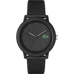 Mens quartz watch sporty fashion silicone strap durable black timepiece casual e